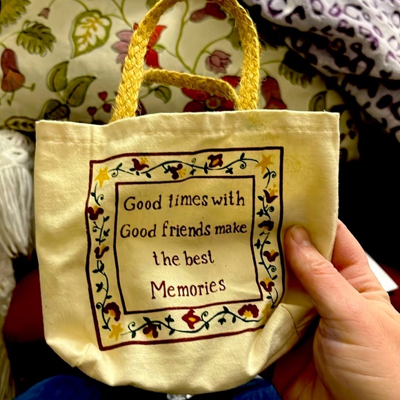Cute Little Tote Bag, “Good Times…”, W/ A “Home Sweet Home”, Litte Sign Inside - Picture 1 of 5
